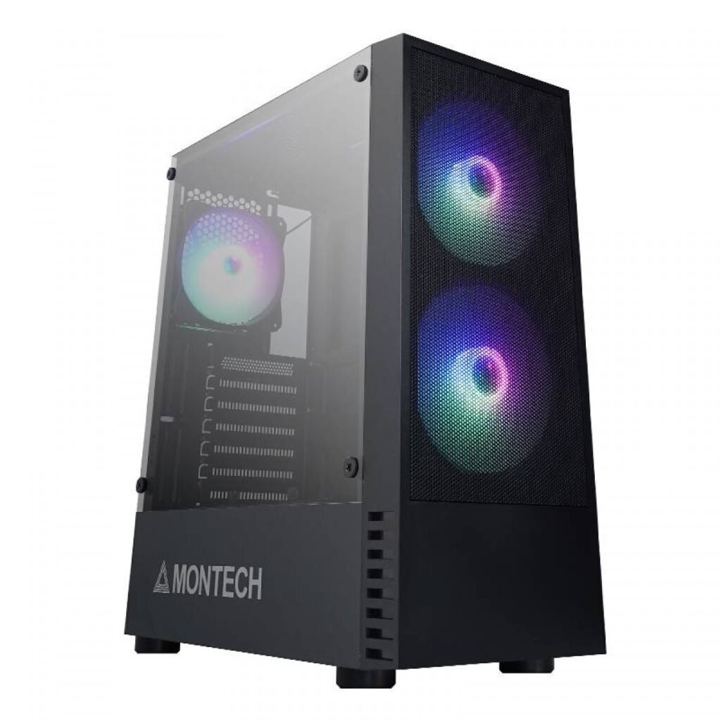 Gabinete Gamer Montech X2 MESH, Mid Tower, Vidro Temperado, Black, ATX ...